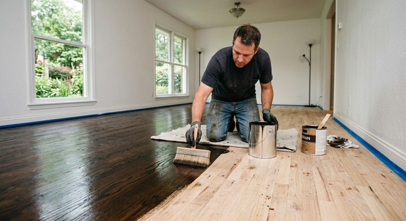 Maple Floor Staining in Kansas City, KS