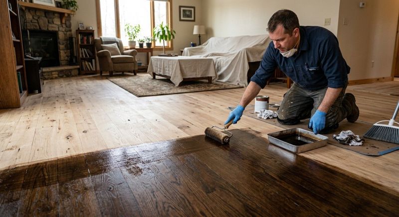 Maple Floor Staining in Olathe, KS