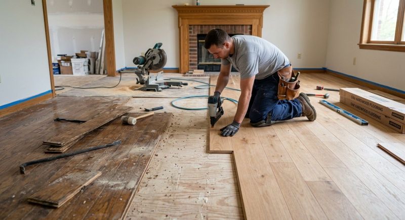 Oak Floor Installation in Manassas, VA