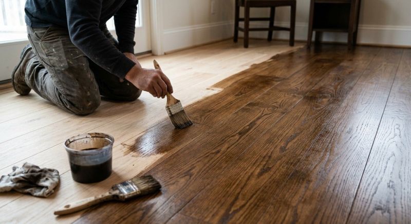Oak Floor Staining in Overland Park, KS