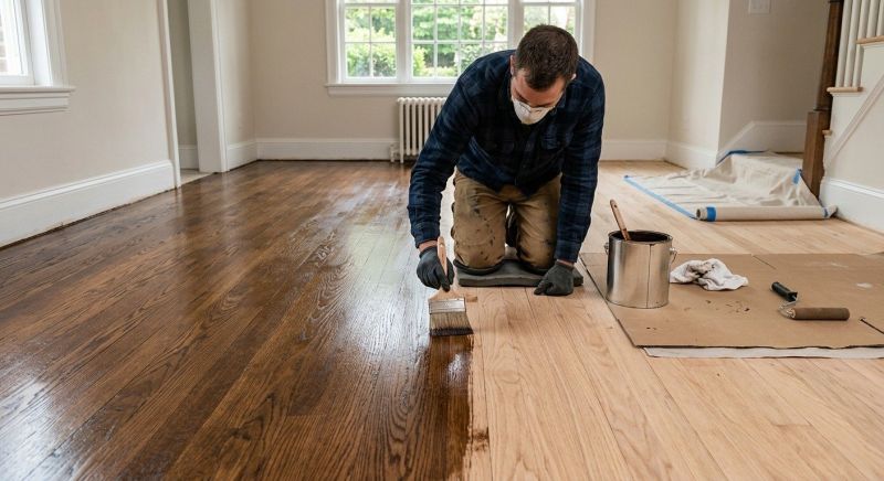 Oak Floor Staining in Overland Park, KS