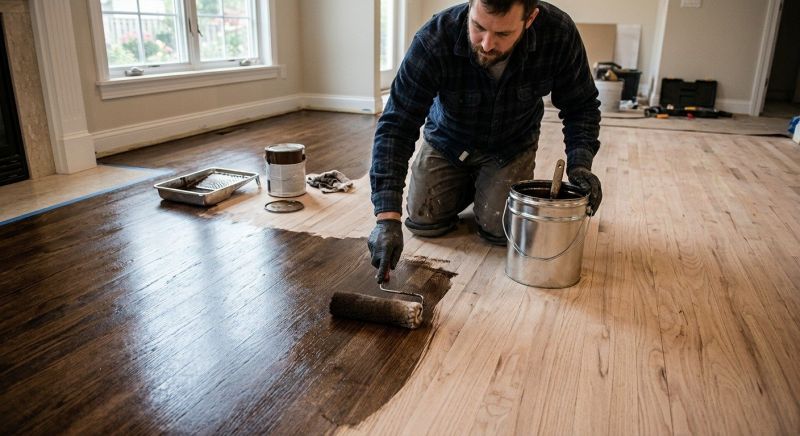 Oak Floor Staining in Kansas City, KS