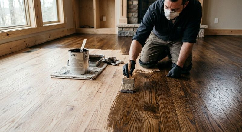 Oak Floor Staining in Olathe, KS